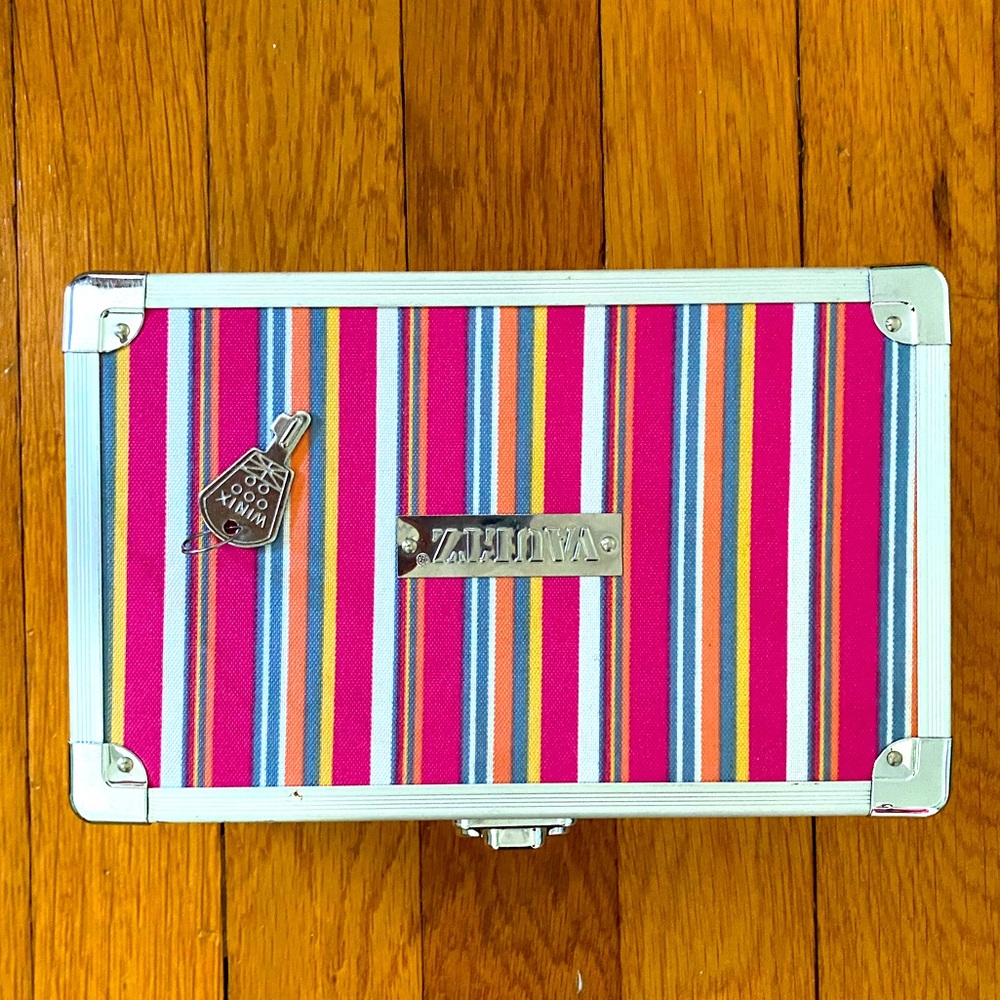 Striped Lock Box with key
